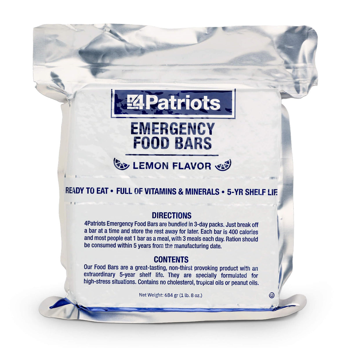 4Patriots emergency food bars nine-pack, portable and ready for emergencies.