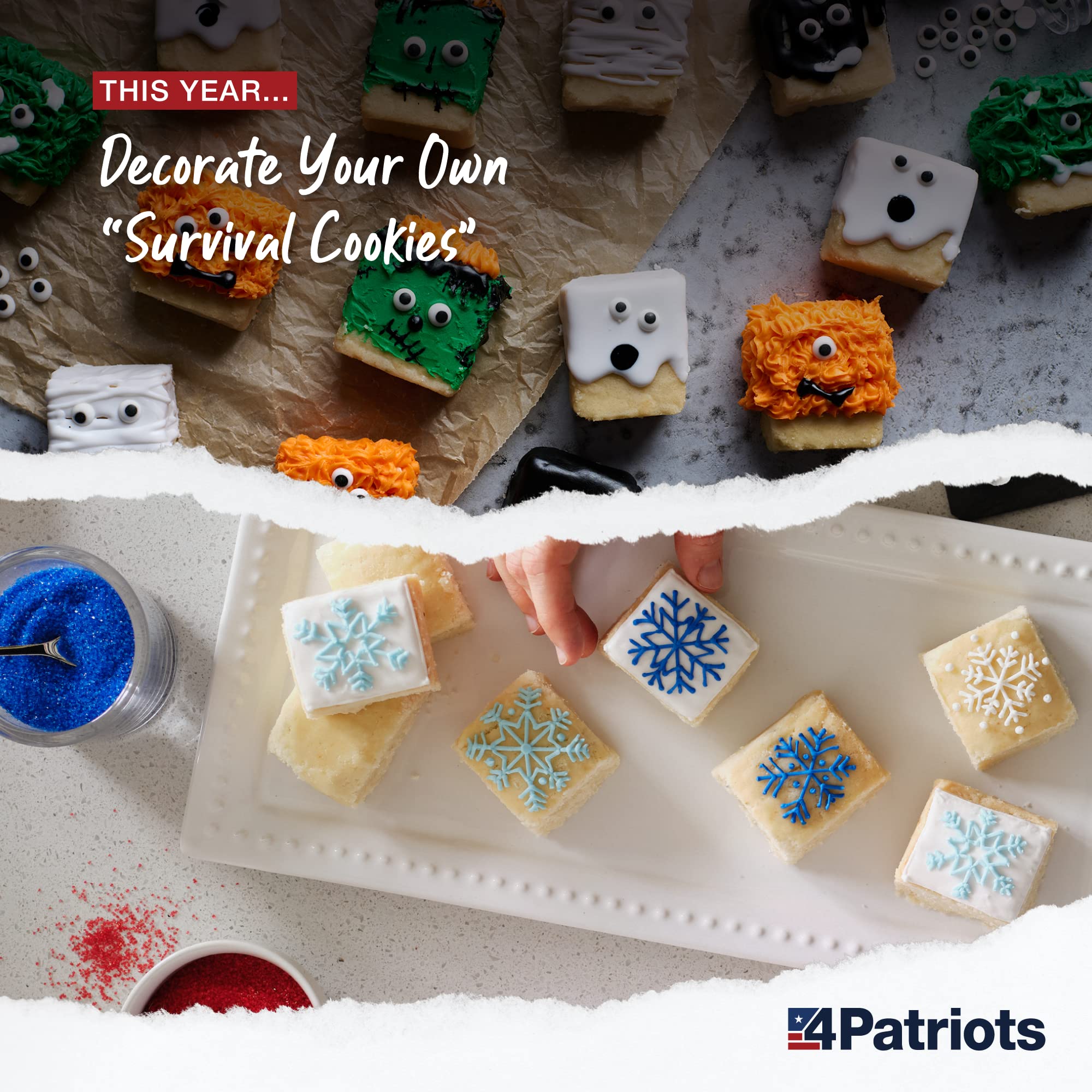 4Patriots ready-to-eat bars require no water or heat for quick meals.