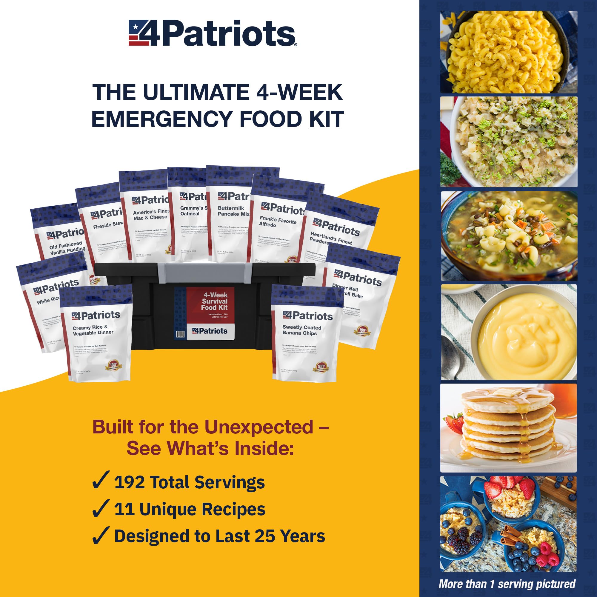 4Patriots Grammy's Sweet Oatmeal meal pouch—comforting breakfast option during outages.