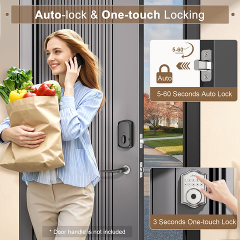 52HZ auto-lock function helps secure doors after closing.