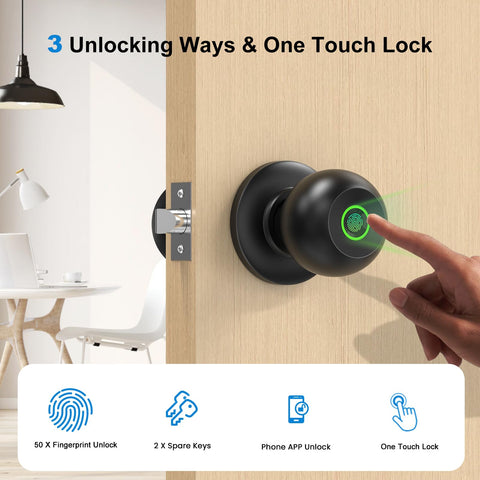 52HZ smart lock app control interface on mobile device
