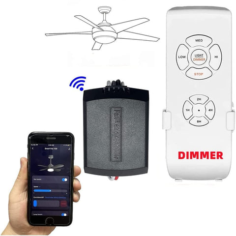 53T smart wifi ceiling fan remote, front view for quick setup and instant control.
