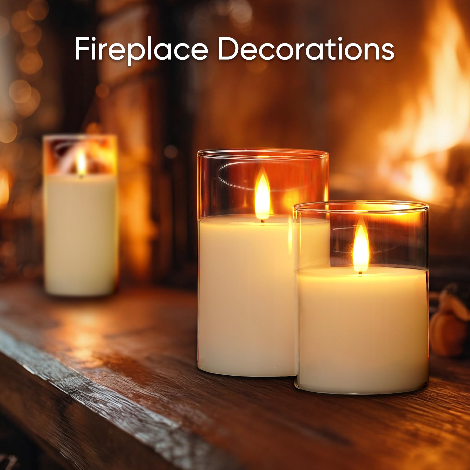 5plots three-piece flameless candle set ready for easy placement