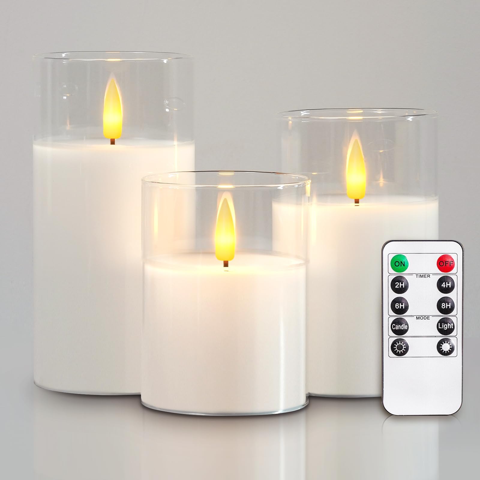 5plots flameless candle with glass cup emits warm glow suitable for cozy interiors