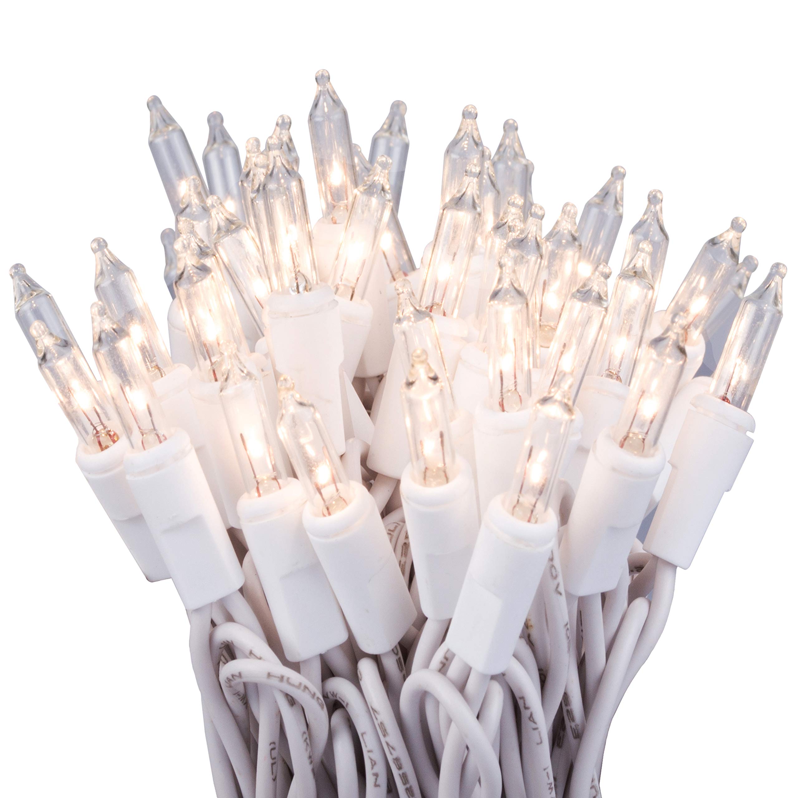 612 Vermont 100 clear lights on white wire for versatile indoor or outdoor décor