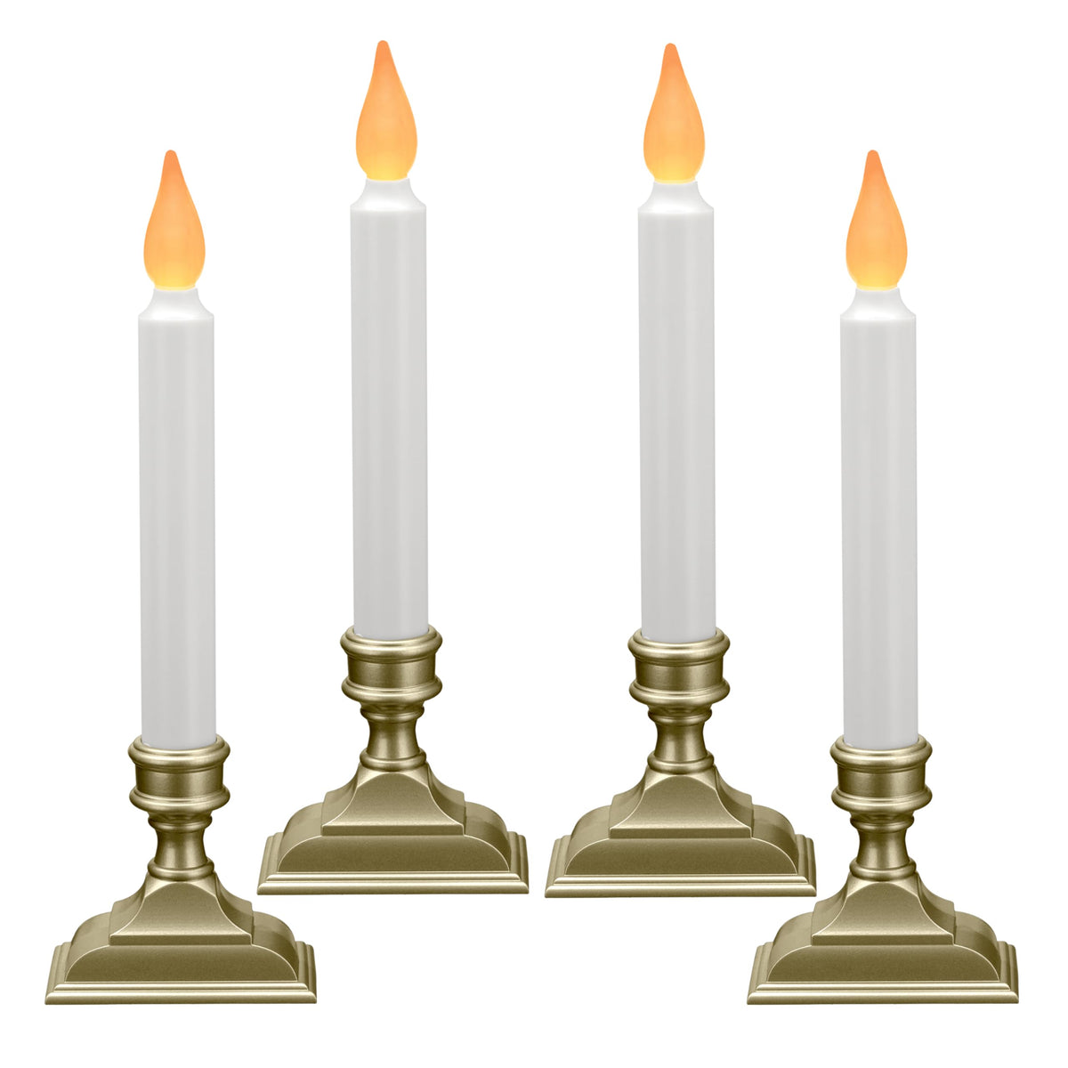 612 Vermont battery-operated LED window candles with flickering amber flame create warm ambience