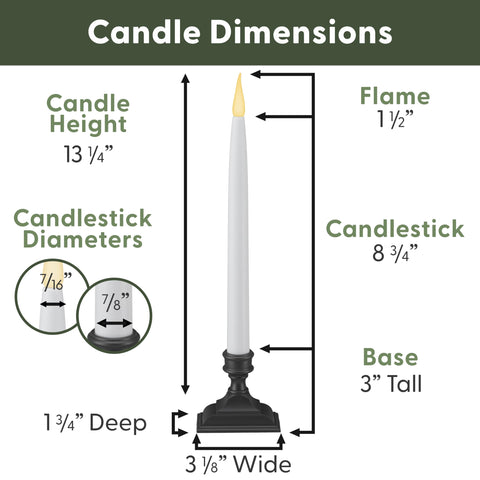 612 Vermont three AA batteries power the candles for up to 70 days.