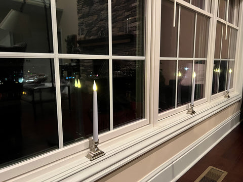 612 Vermont dimensions: 13 1/4 inches tall and 7/8 inch candle
