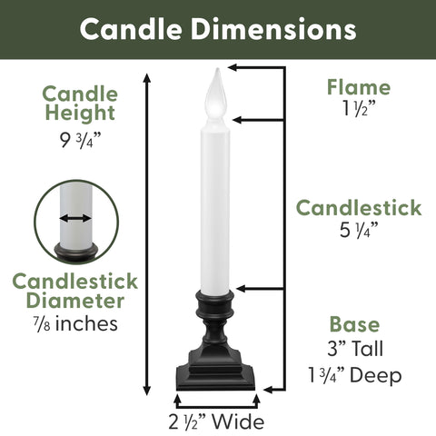 612 Vermont LED window candle four-pack arranged on a sill