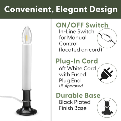 Shatterproof bulbs ensure lasting performance in indoor window displays.