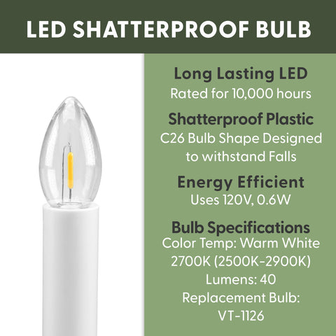 Warm white illumination from VT-1188B-4 enhances cozy home ambiance.