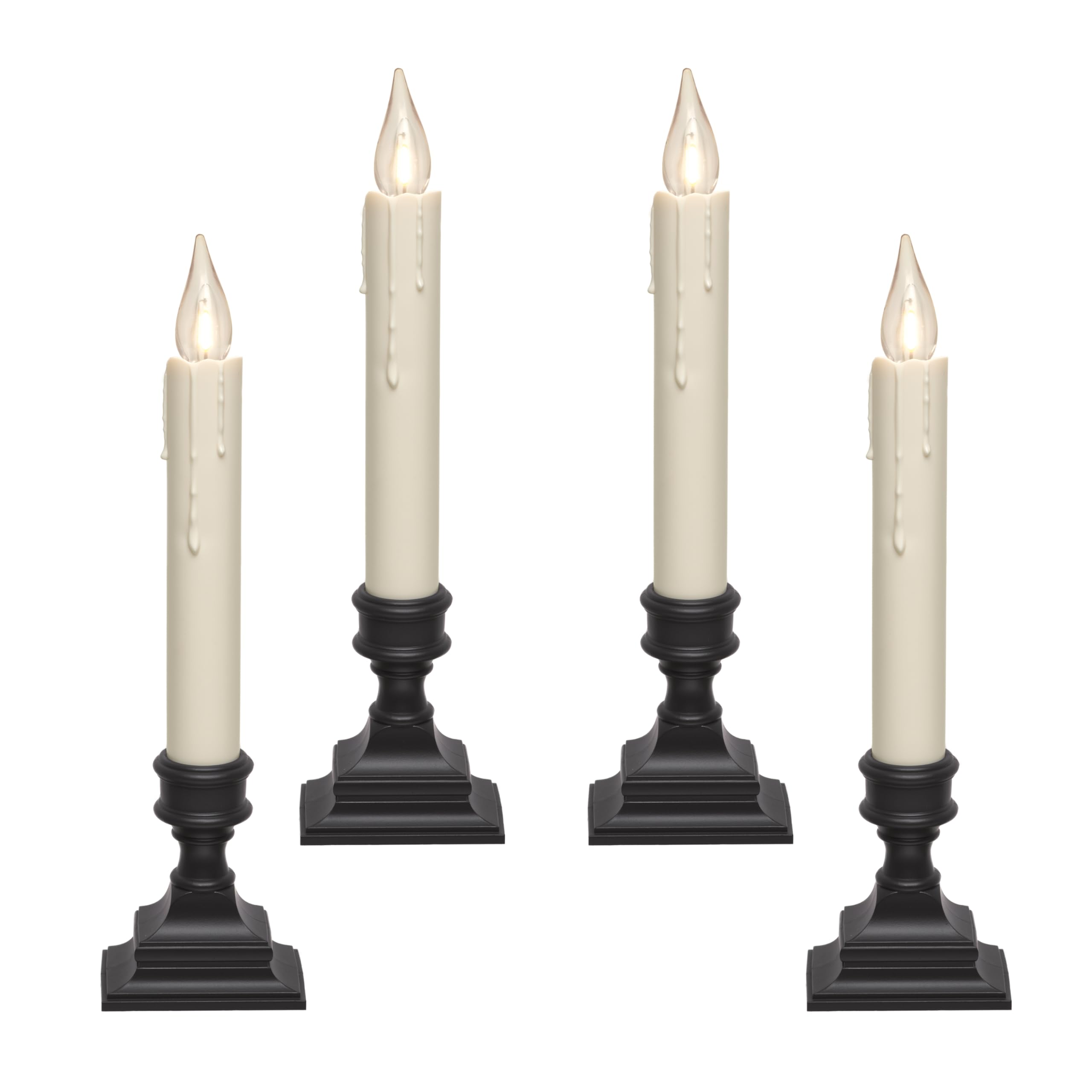 612 Vermont VT-1806A-4 window candles with timer create cozy, hands-free evening ambiance.