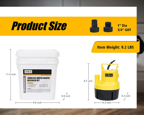 6699 kit ready for safe, tools-free flush of tankless heater