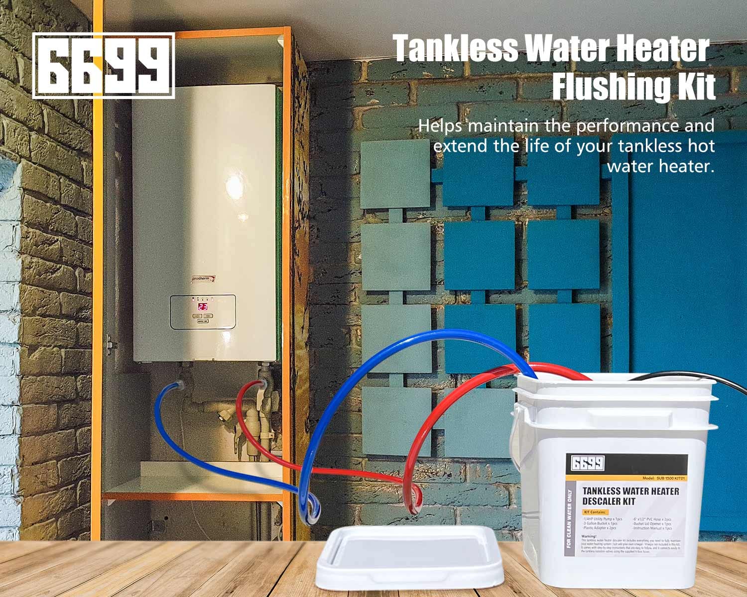6699 Submersible sump pump 115V for quiet, efficient flushing