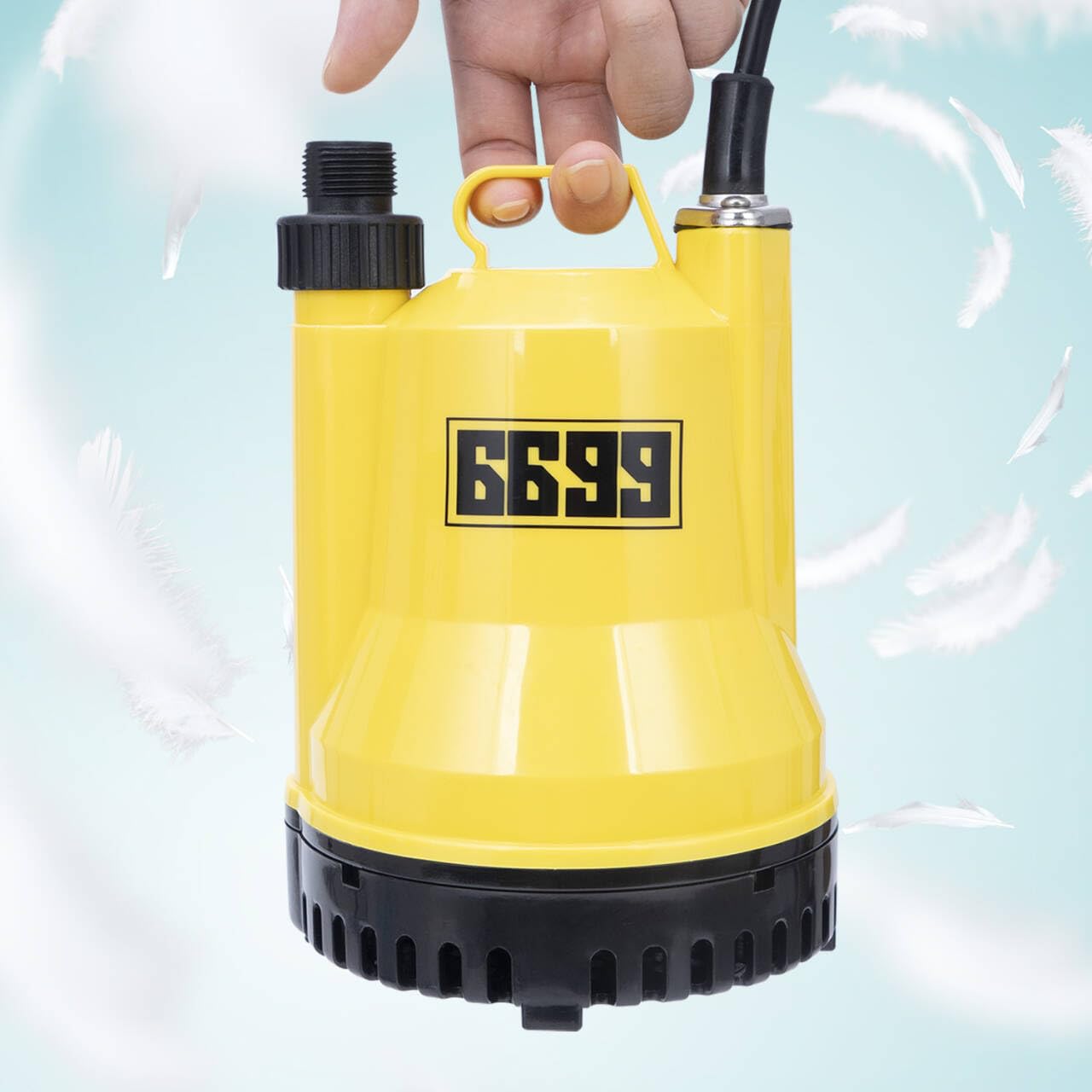 6699 submersible pump in action draining a pool quickly