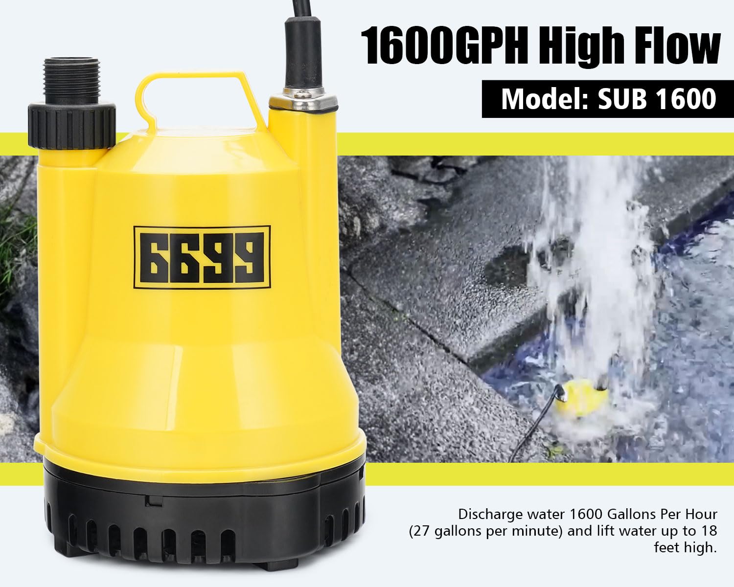 6699 pump with hose adapters for quick setup