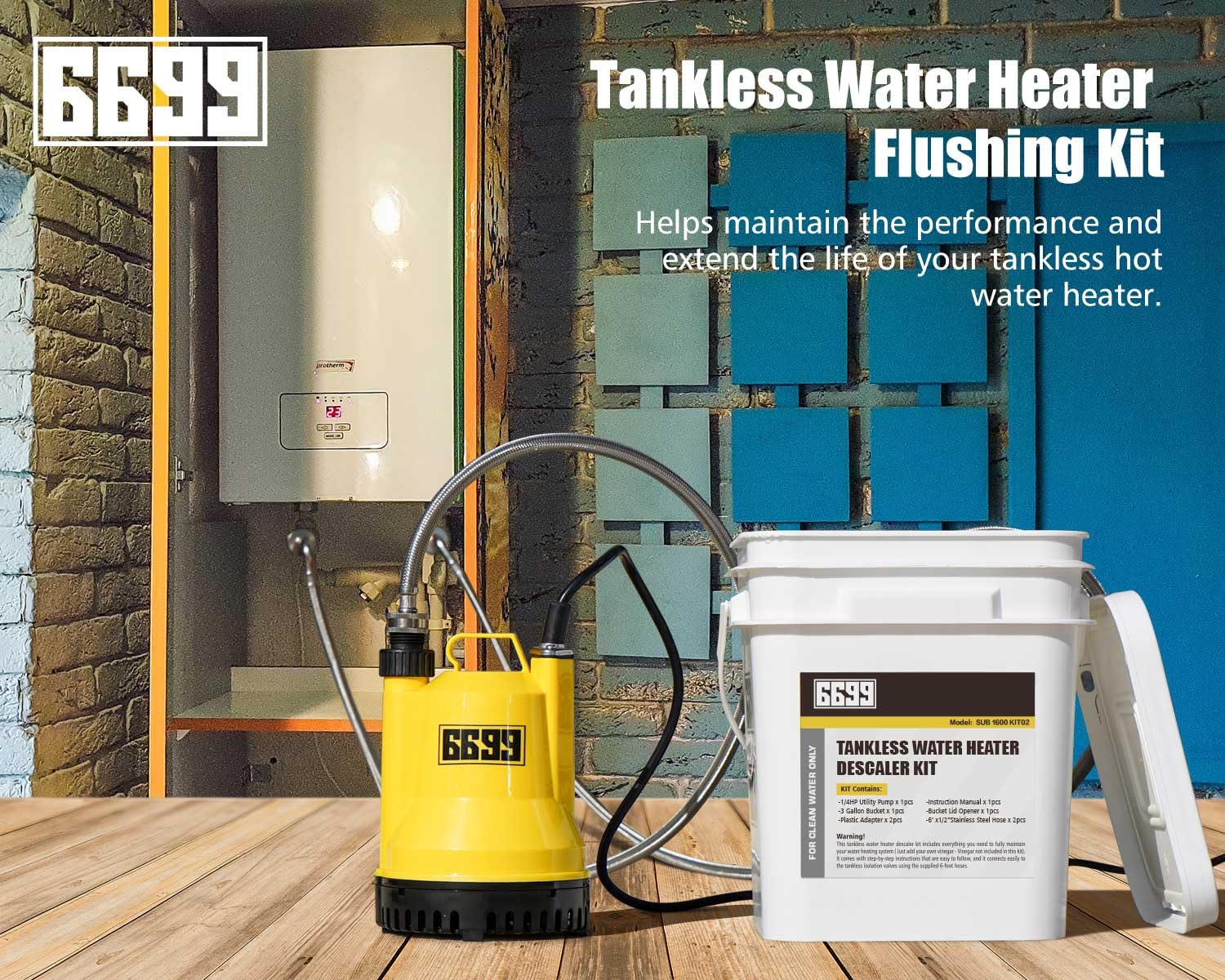 6699 Tankless Flush Kit adapters enabling quick valve connections