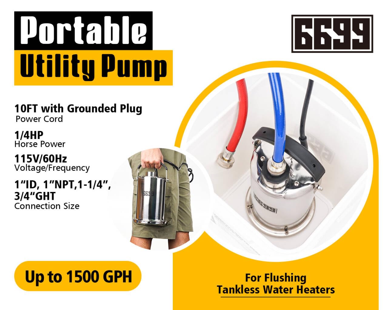 6699 flush kit hoses 6 ft provide flexible reach for safe, mess-free flushing.