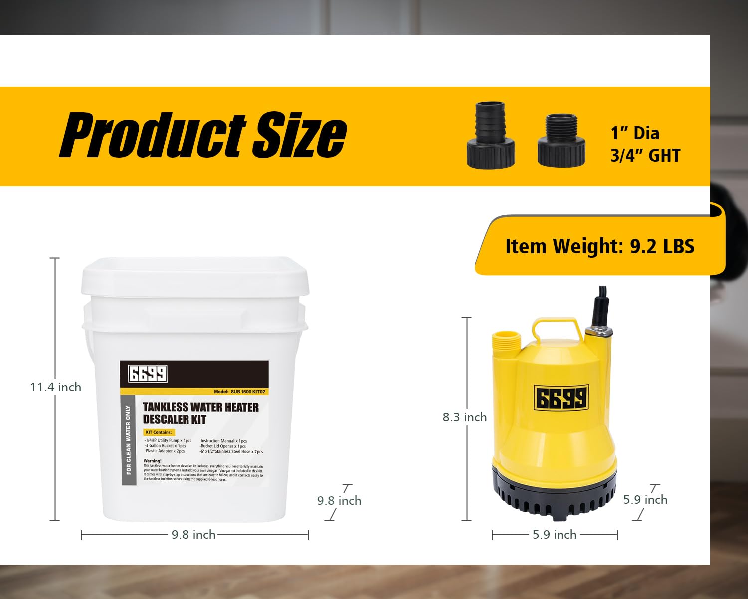 6699 Tankless Flush Kit quick-connect ends for easy setup