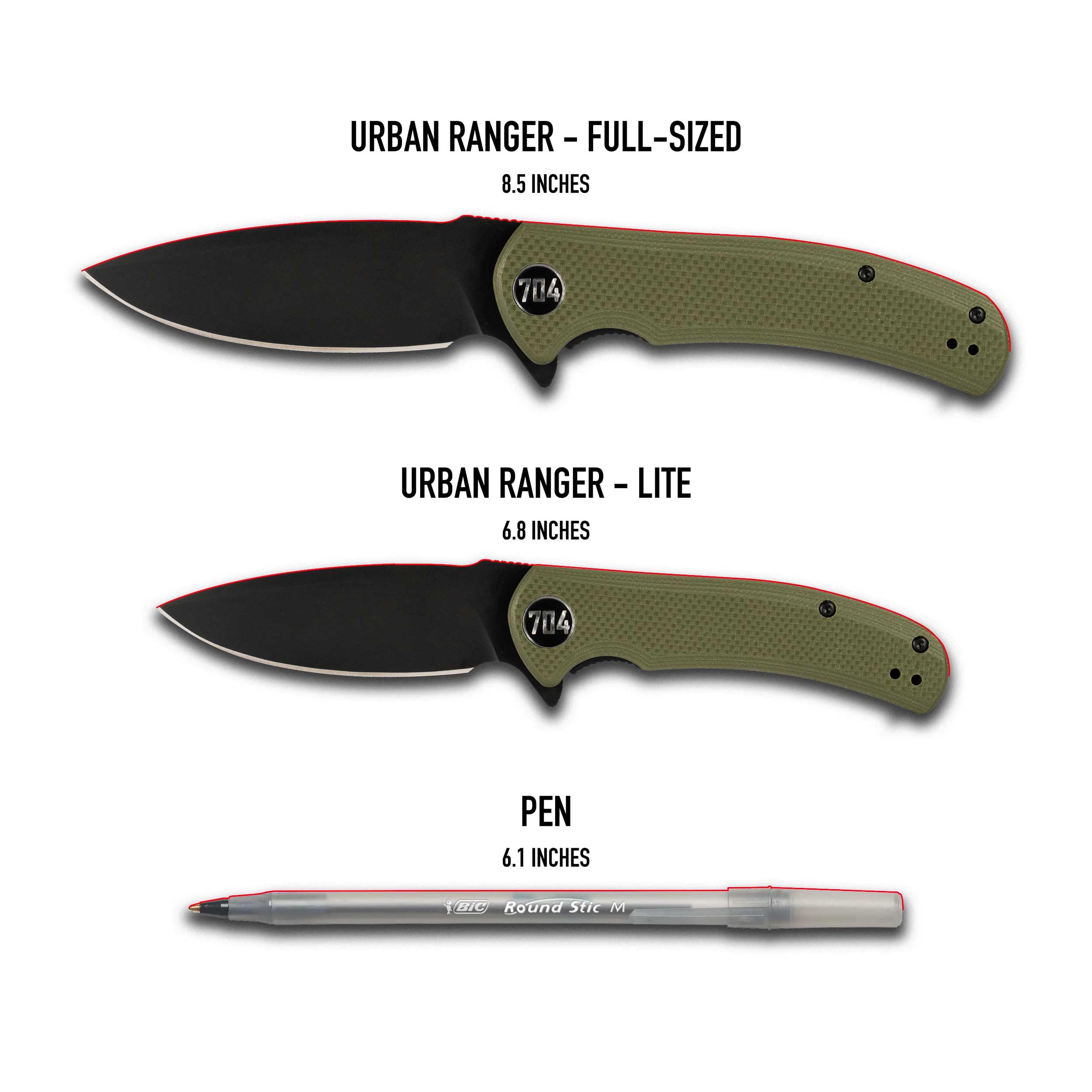 704 Gear Urban Ranger index finger lever deployment enables quick one-handed access.