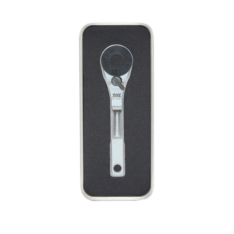 711L flat end EDC ratchet wrench close-up, compact for easy carry.