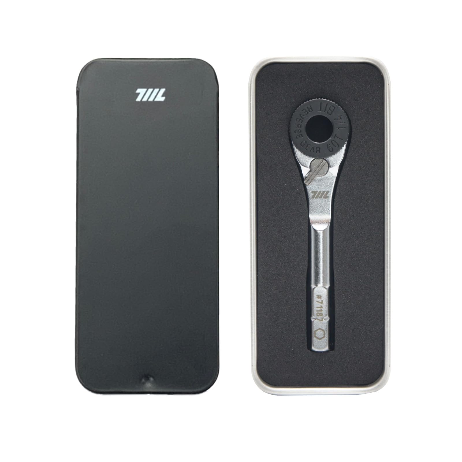 711L hex end ratchet wrench with 1/4-inch hex end, ideal for compact tasks.