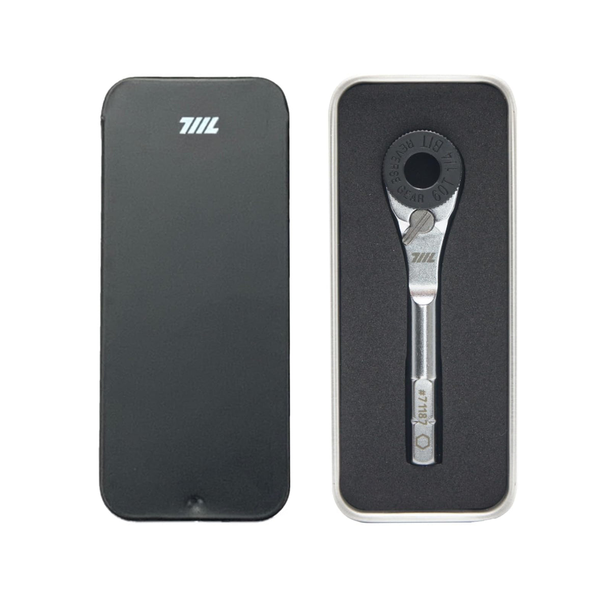 711L hex end ratchet wrench with 1/4-inch hex end, ideal for compact tasks.