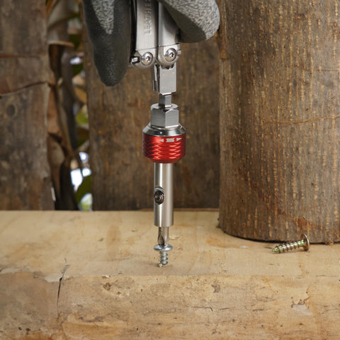 711L inline ratchet driver FL connected to Leatherman adapter showing versatility.