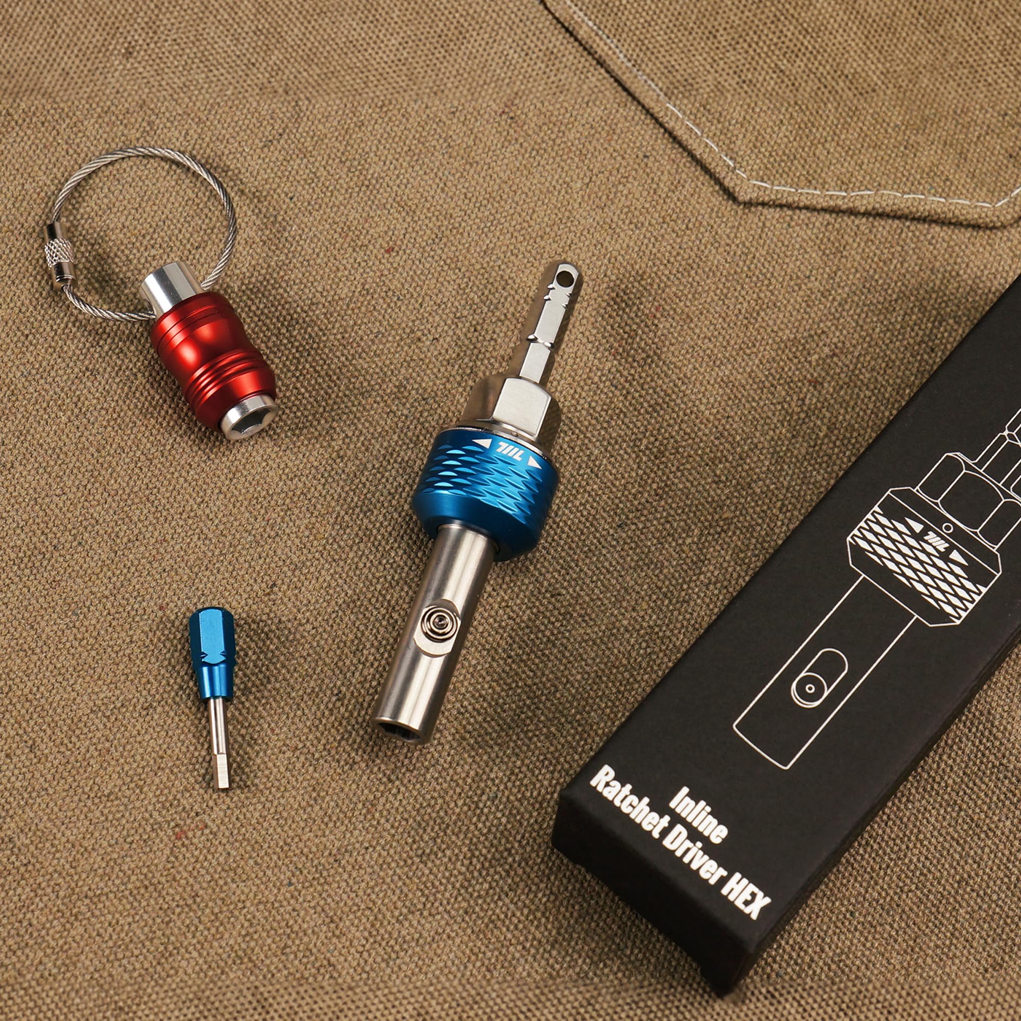 711L inline ratchet driver showing quick-release bit change capability.