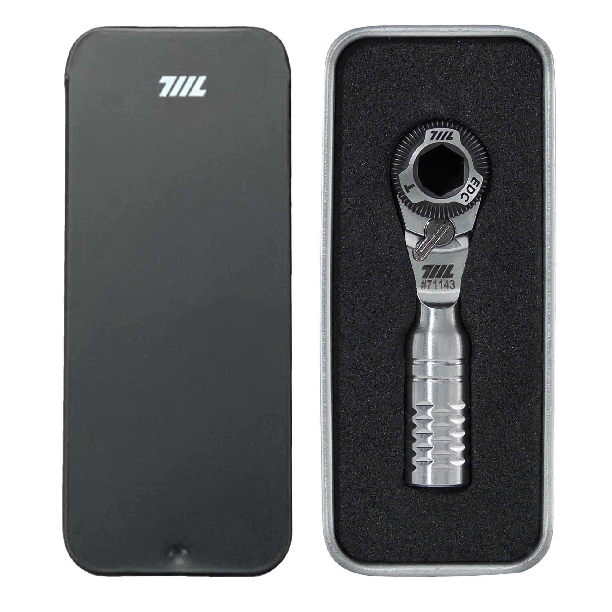 711L Mini Ratchet Wrench TG held in hand showing compact palm-size design for tight spaces