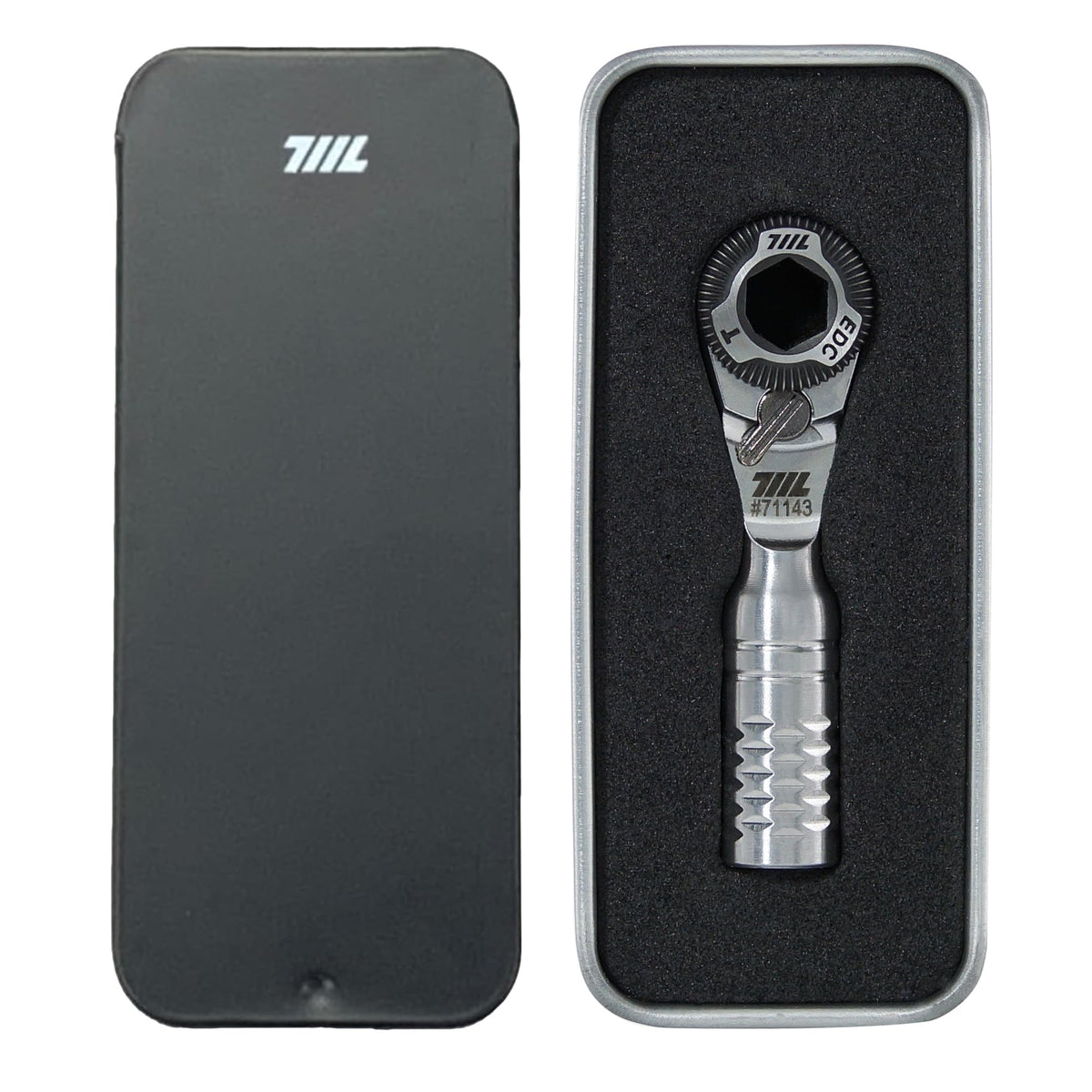 711L Mini Ratchet Wrench TG held in hand showing compact palm-size design for tight spaces