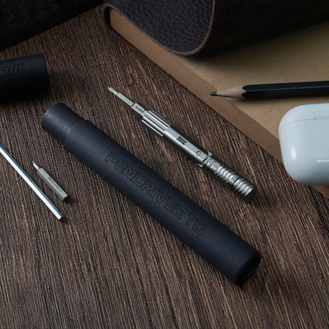 711L Pen Driver TG supports 4mm precision bits and 1/4" hex bits.