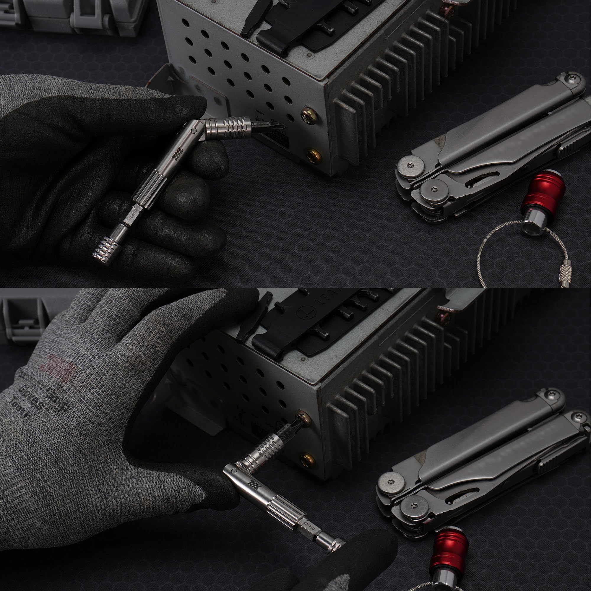Ergonomic pen grip plus fold-out L-handle ensures comfortable control.