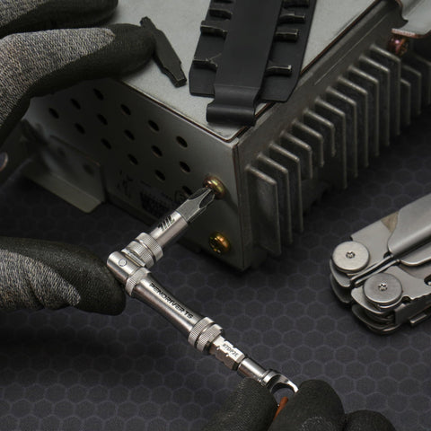 Compatible with 4mm precision bits and 1/4-inch hex bits.