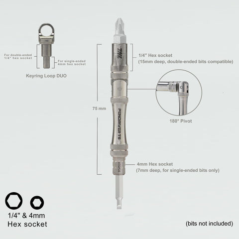 Compact Pen Driver TS in hand-grip mode for quick finger-twist tasks.
