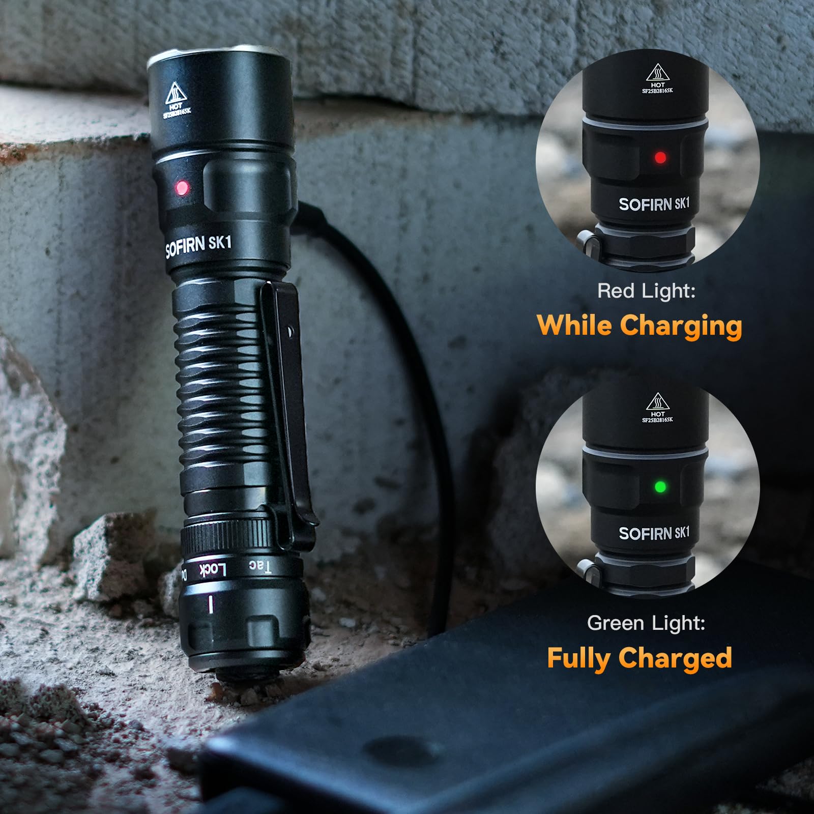 77outdoor Sofirn SK1 1300-lumen stable output for consistent light