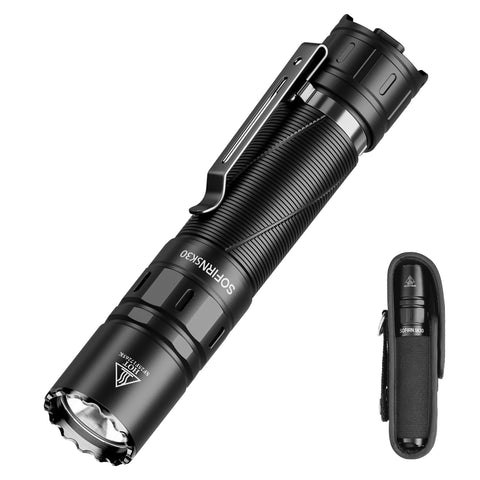 77outdoor Sofirn SK30 front view shows compact high-lumen flashlight for easy carry.