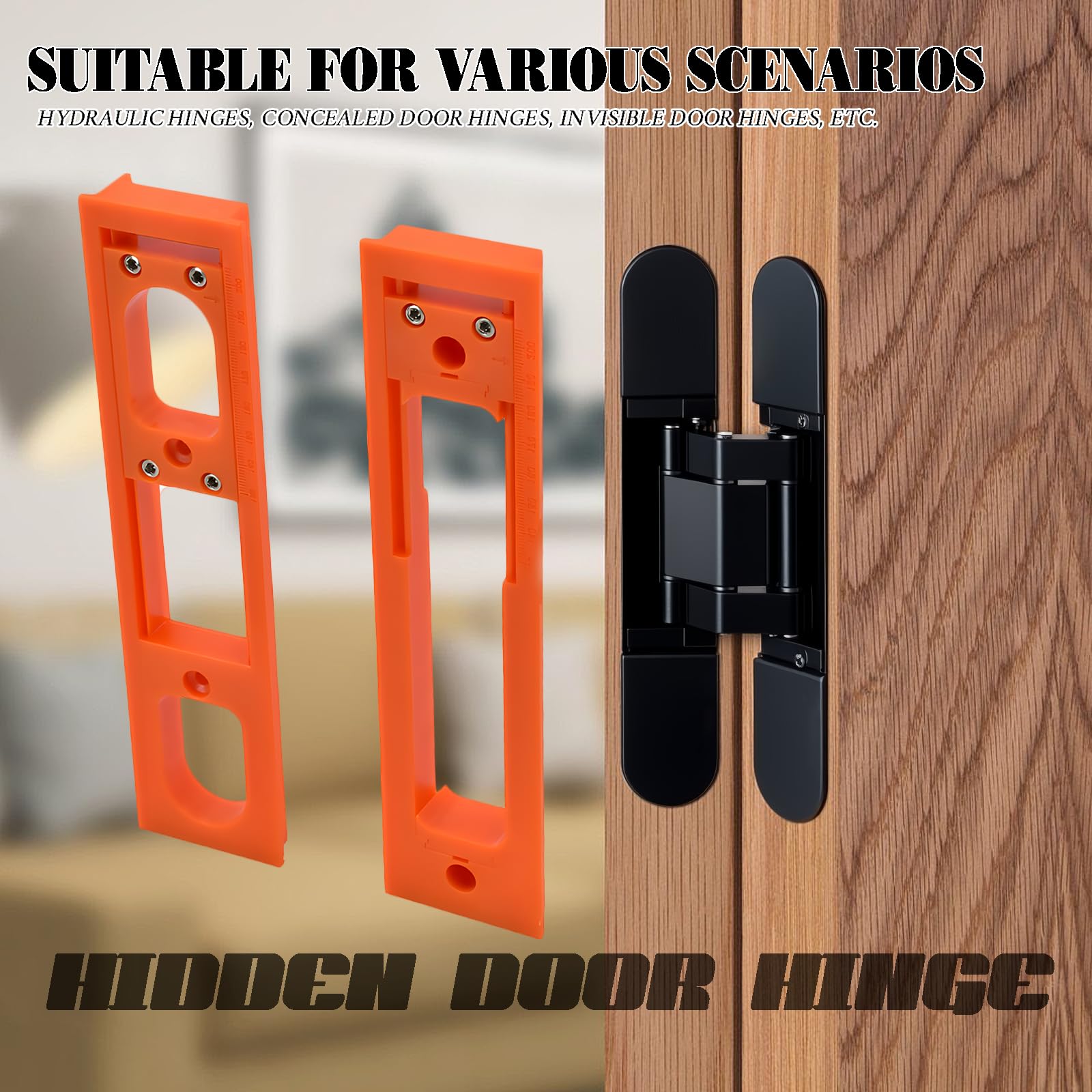7Cnfort adjustable slot template fits 5.3–7.88 inch hinges.