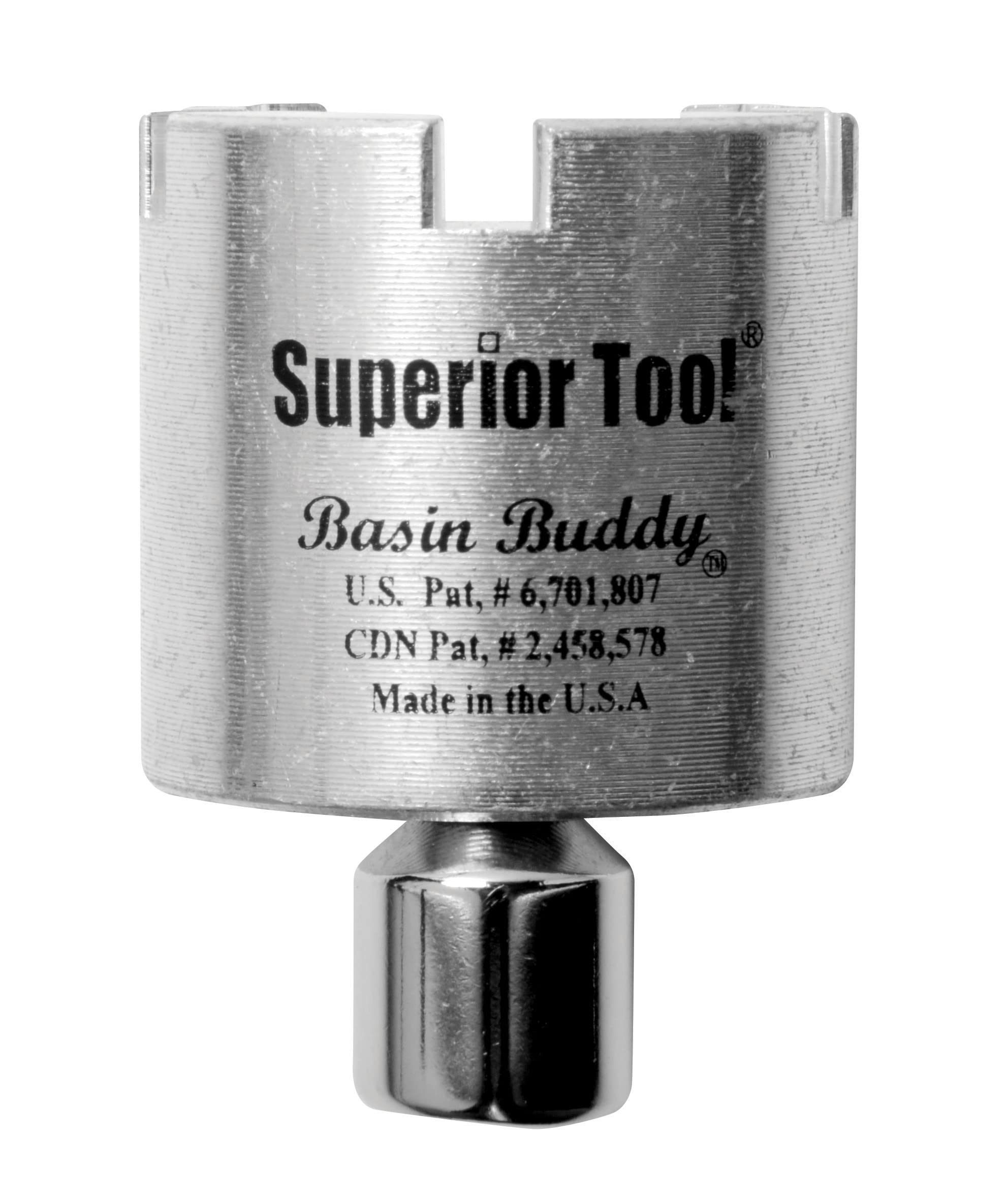 Superior Tool Basin Buddy works with 1/4 or 3/8 inch ratchets