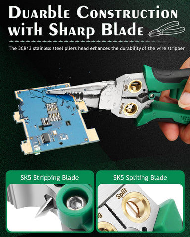 8 In 1 Wire Strippers up to 25 mm² cape cable capacity