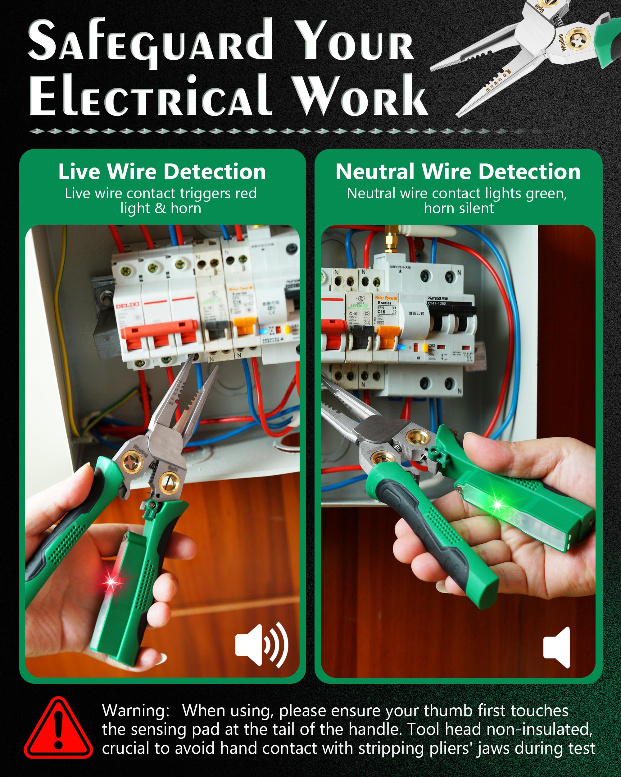 8 In 1 Wire Strippers wire cutting for clean precise strips