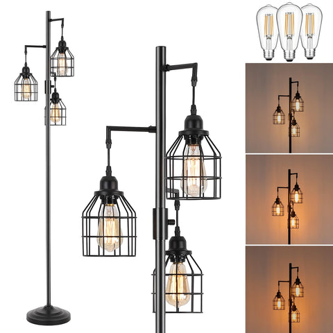 9MMML Floor Lamp tree-stand 68inch for dramatic ambient lighting in living rooms.