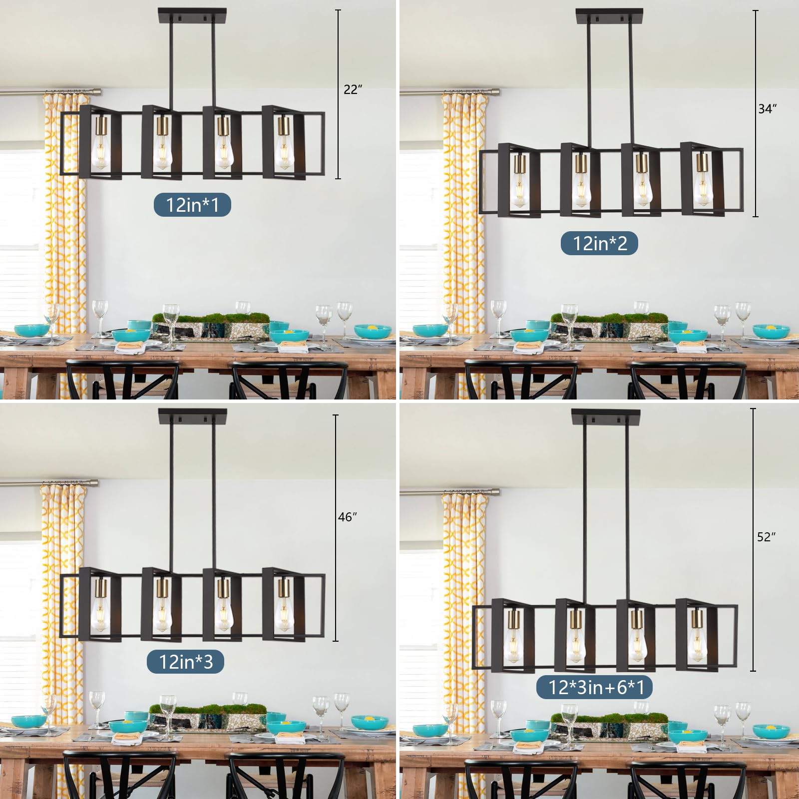 9MMML wood and metal pendant in a dark finish for rustic-modern appeal.