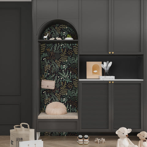 Laatse fern leaf repeat pattern aligns seamlessly for flawless decor