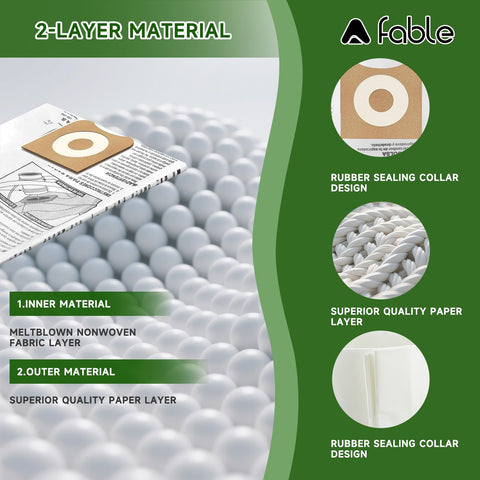 A Fable dry-dust bag ready for efficient cleanup in workshops.