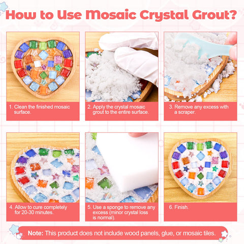 A-HEYIDA Mosaic Grout dry-quick finish dries quickly and remains durable