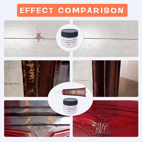 A-HEYIDA repaired wood surface close-up showing seamless concealment of scratches