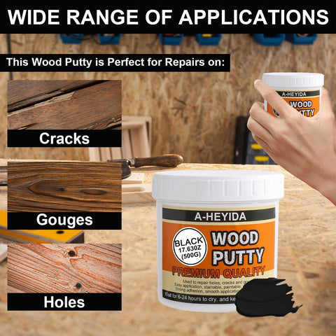 A-HEYIDA wood putty scrapers included for clean edge repair.