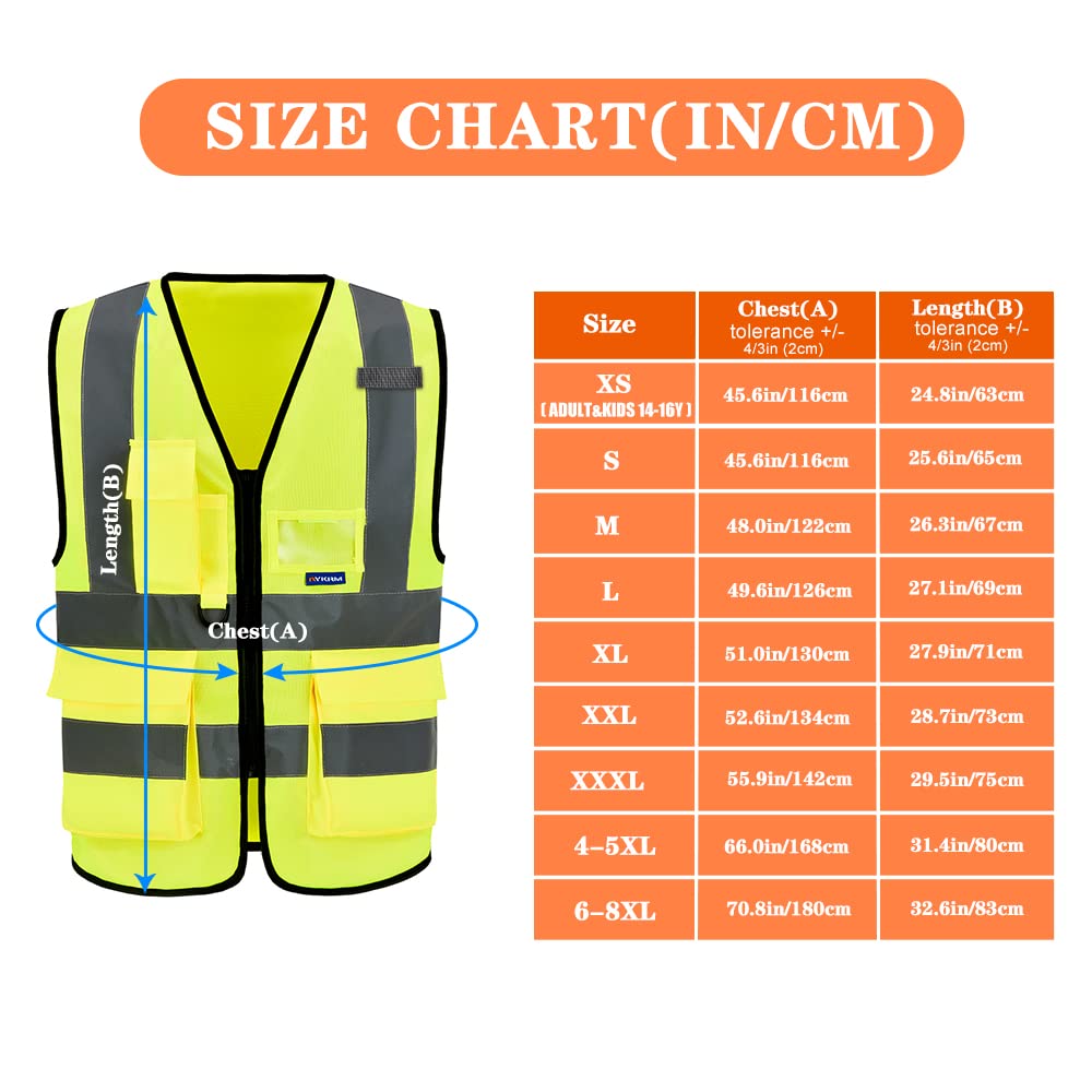 A-SAFETY Enhanced Visibility Vest back view emphasizes 360° reflective coverage for all-around safety.