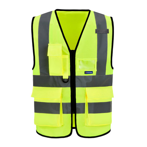 A-SAFETY Enhanced Visibility Vest front view for superior daytime and night visibility during outdoor activities.